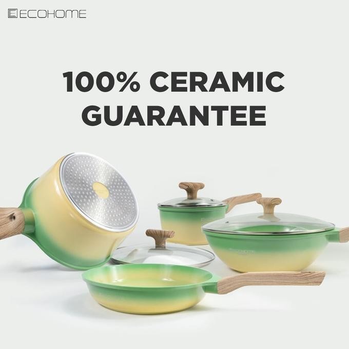 [New] Panci Set Ecohome Greblon Anti Lengket - Cookware Ceramic Series