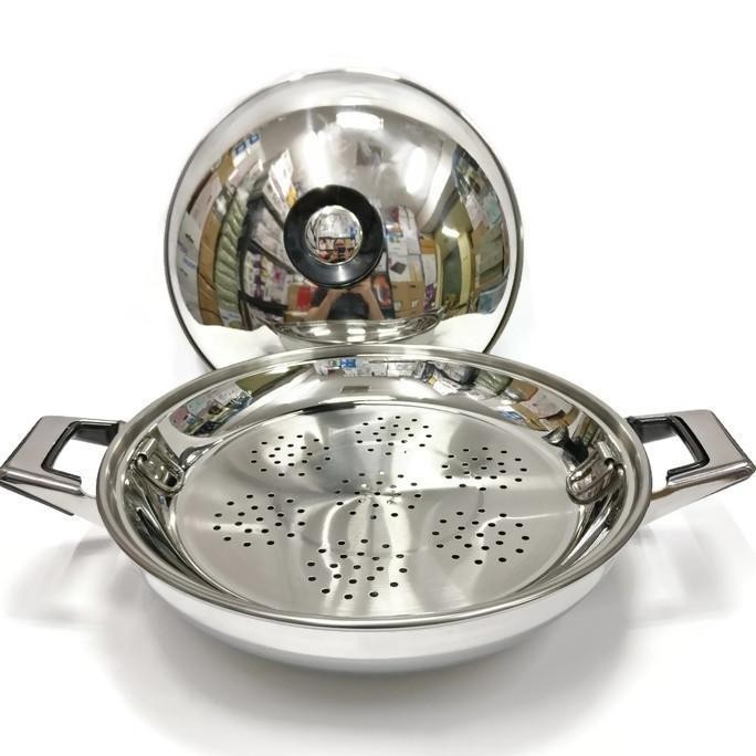 [Ready Stock] Promo Wajan Stainless Steel Wok Sico