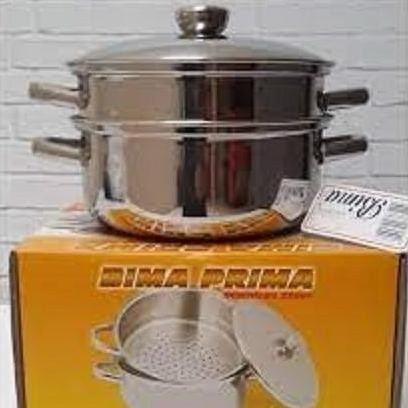 [Baru] Terbaru Panci Bima Stainless Steel Pot & Steamer 30 Cm 30Cm / Kukusan