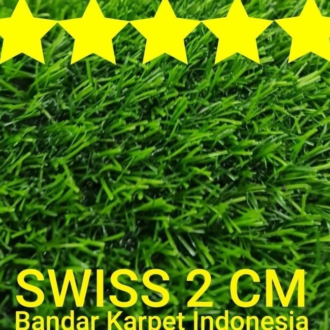 karpet rumput swiss 2 cm rumput sintetis meter rumput sintetic meter