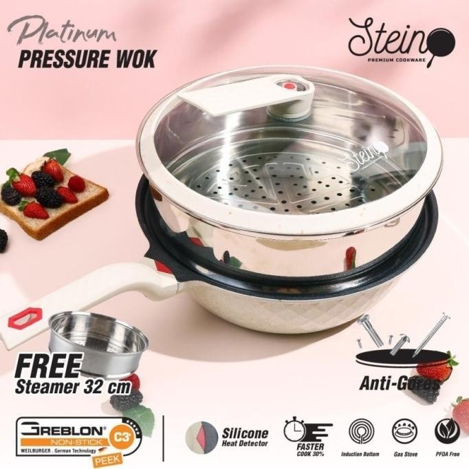 [Promo] Steincookware Stein Wok Presto Platinum