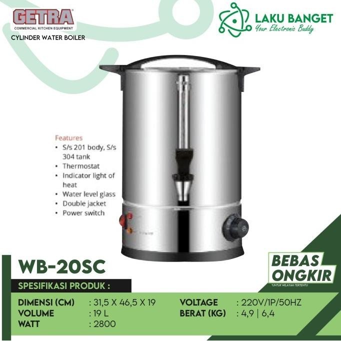 [Promo] New Water Boiler Getra Wb 20Sc / Pemanas Air 20 Liter Getra Wb20Sc