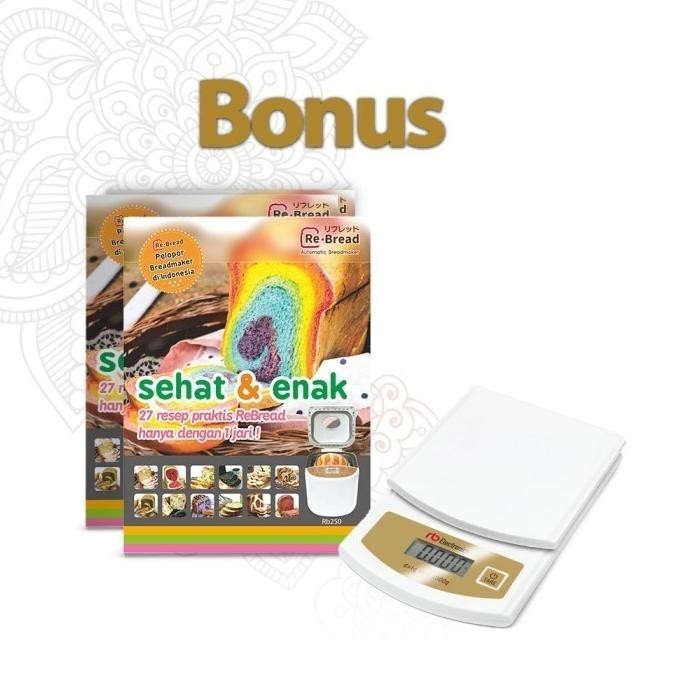 [Promo] Bread Maker Rb250C Kapasitas 1000G Wadah Ceramic Coating Low Watt