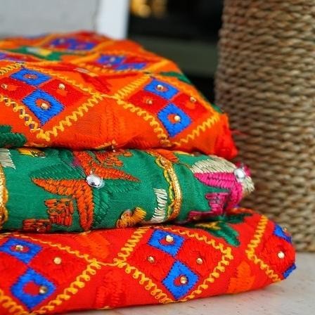 [New] Selandang Kain Phul Kari Shape India ( Bahan / Baju / Outer / Wanita )