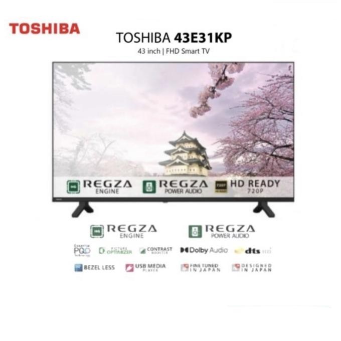 [Ready] Toshiba Tv Led 43 Inch Smart Tv 43E31Kp Full Hd Bonus Braket Hdmi