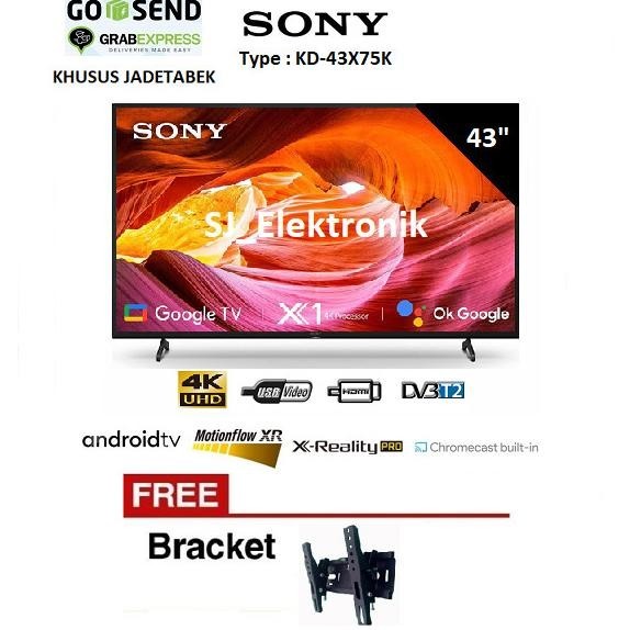[Baru] Free Braket Sony Led Tv 43 Inch Kd-43X75K / 43X75K Android Tv Uhd 4K