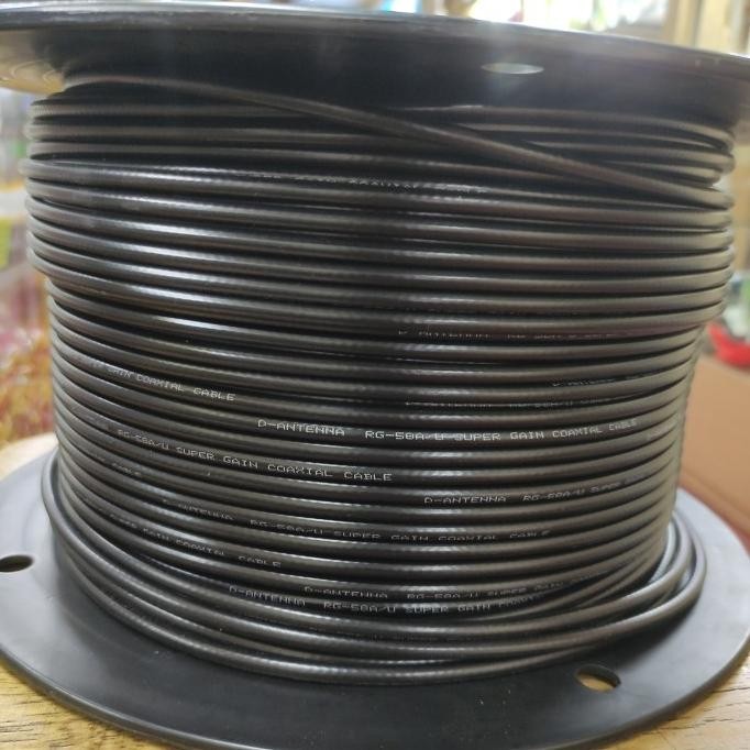 [Garansi] Kabel Rg 58 Merek D Antena Coaxial Kabel Rg 58 1 Roll