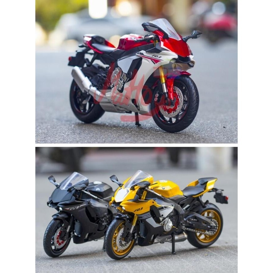 Diecast Cca Yamaha Yzf R1 Skala 1:12 Lisensi Resmi Yamaha