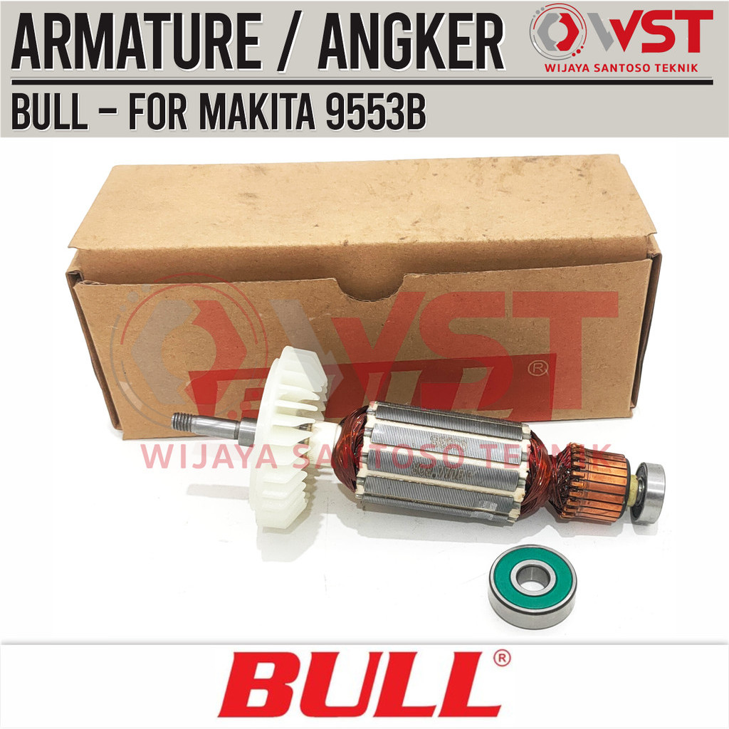 Bull Armature Makita 9553B / Angker Rotor Mesin Gerinda 4inch Makita