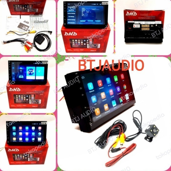 Head Unit Tape Tv Mobil Double Din Os Android Dhd 7 Inch + Kamera