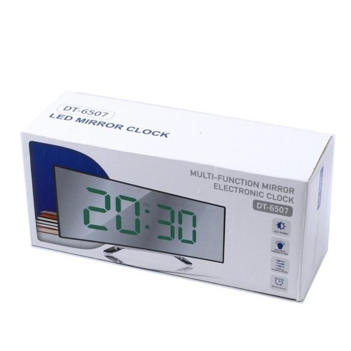 

Jam Meja Digital Led Weker / Digital Alarm Clock Mirror DT-6507 WHITE JRS