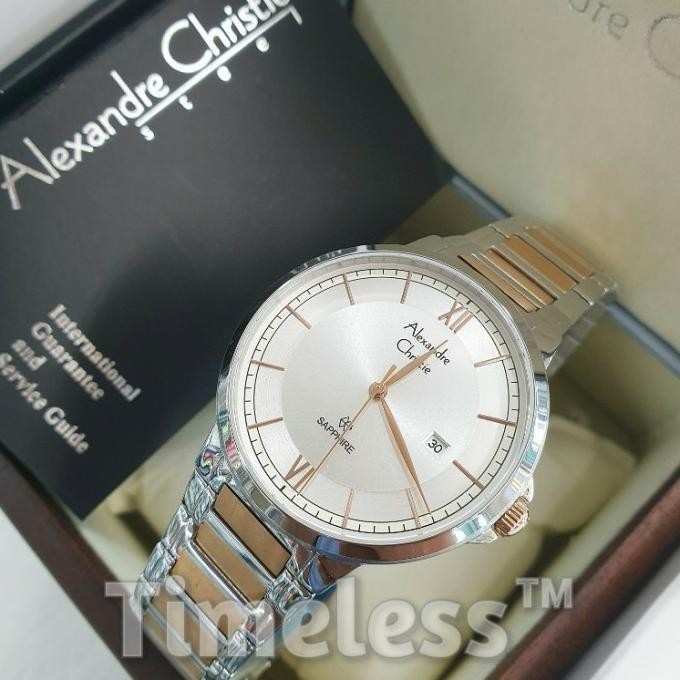 [Best Quality] Jam Tangan Pria Alexandre Christie Ac 8537 Md Silver Rosegold Sapphire