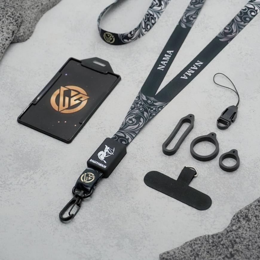 

Flashsale Lanyard Craft Custom Nama Zodiak Series Size M Free Oring Holder Gantungan Hp Cod