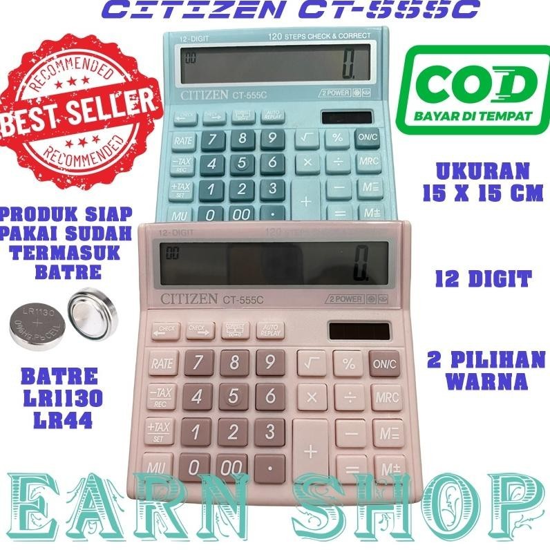 

Diskon Kalkukator Fancy Warna Warni Citizen Ct 555C Ct-555C Ct555 BisaCod