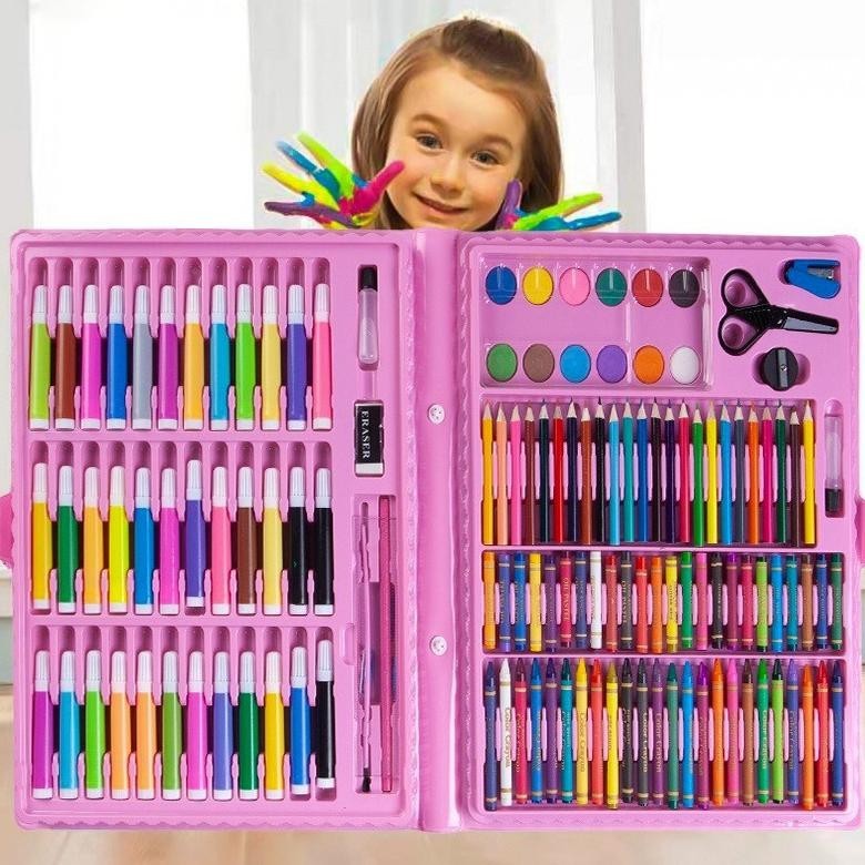 

Premium Crayon Anak Set Koper 150 In 1 Crayon Mewarnai Dan Melukis Lengkap Dengan Cat Air - Hangyan Promo