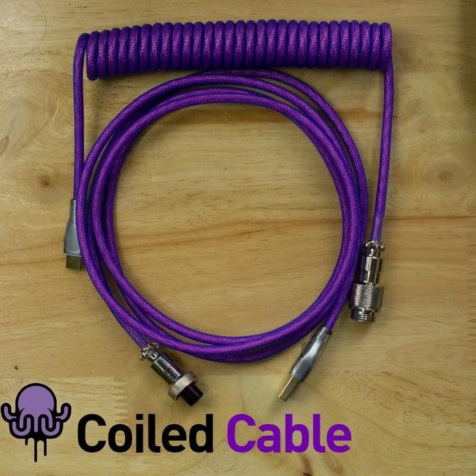 Type C Coiled Cable Aviator For Mechanical Keyboard