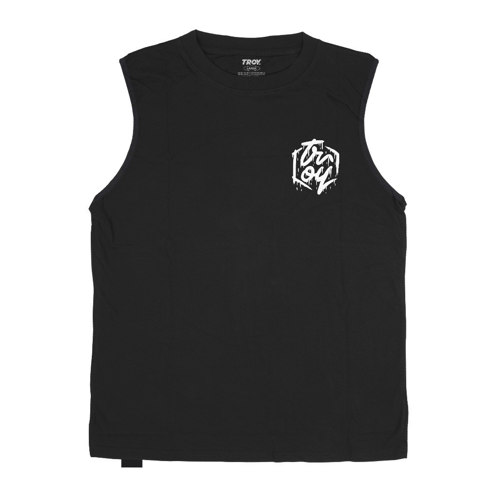 Troy Company Tshirt Singlet Black Rain Tears - Kaos Pria Tanpa Lengan Hitam TS 2550