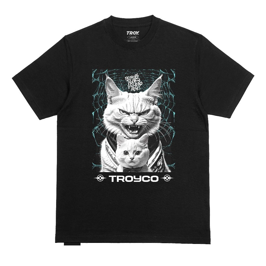 Troy Company T-shirt Black Alter Ego Cat - Kaos Lengan Pendek Hitam MT 2427