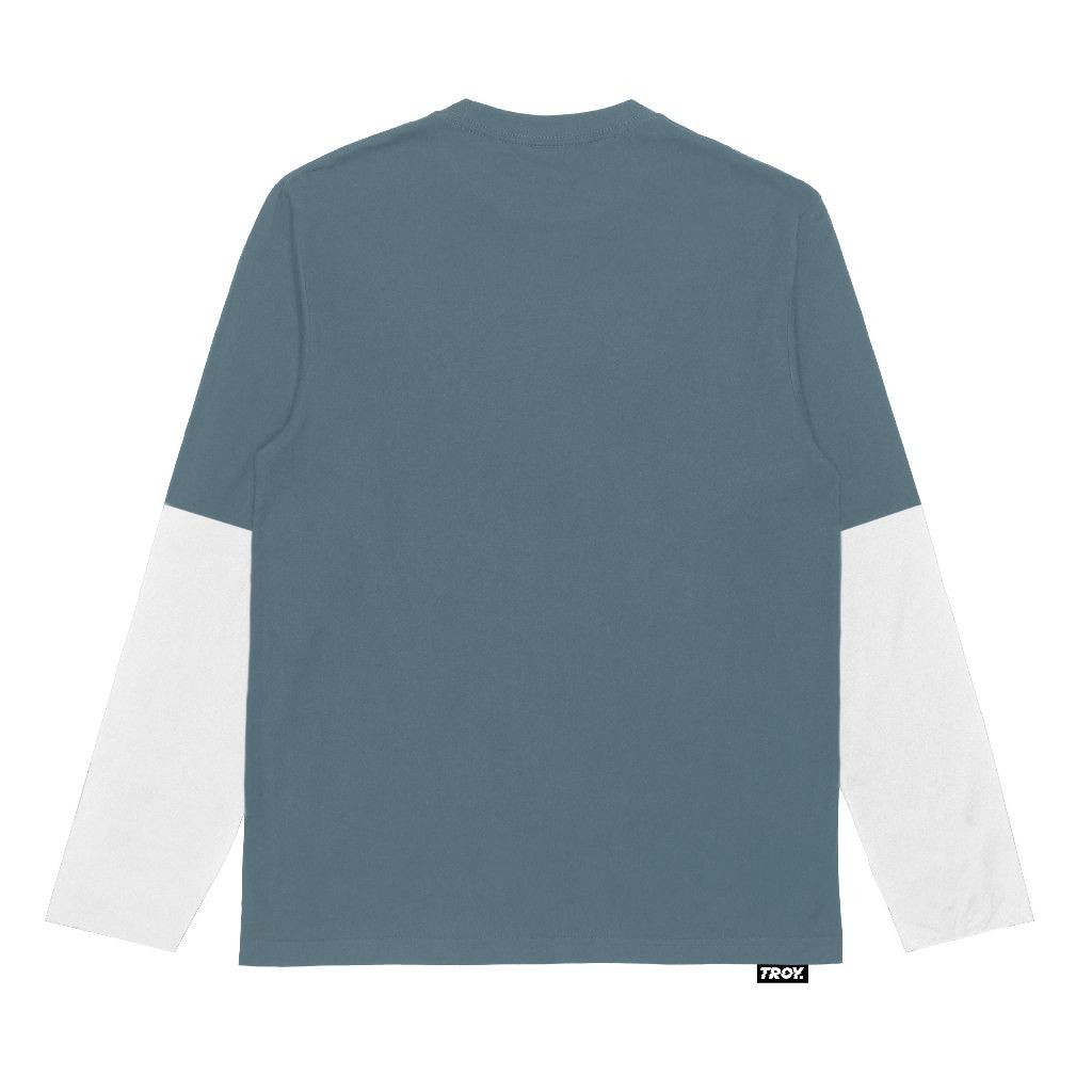 Troy Company Double Layer Longsleeve T-shirt Mineral Blue Occultism DS 2490