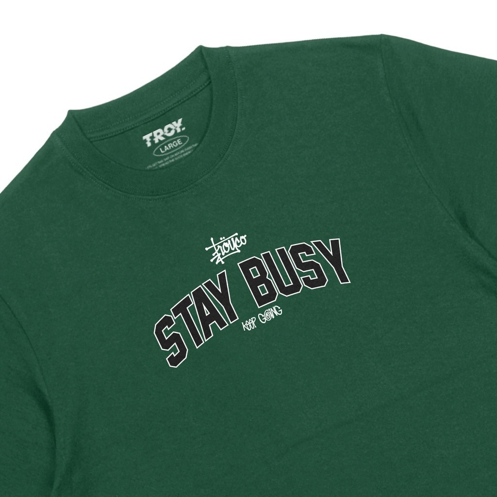 Troy Company Tshirt Forest Green Keep Going - Kaos Lengan Pendek Kaos Hijau MTD 2465