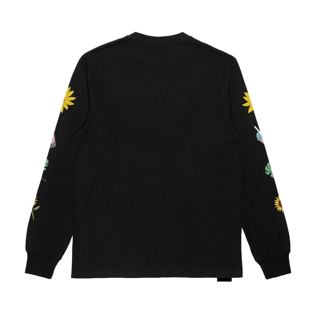 Troy Company Longsleeve Tshirt Black Summer Vibes - Kaos Lengan Panjang Hitam LS 2438