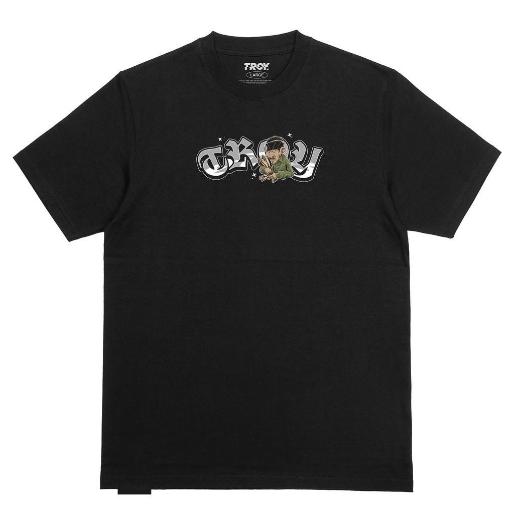 Troy Company Tshirt Black Mercenary - Kaos Pria Lengan Pendek Hitam MT 2124