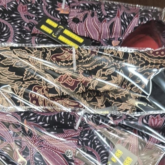 Baju Batik Pria Lengan Panjang Premium Ungu Lilac