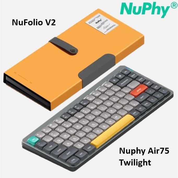 Nuphy Air75 Wireless Mechanical Keyboard + Nufolio V2 Garansi 1 Tahun