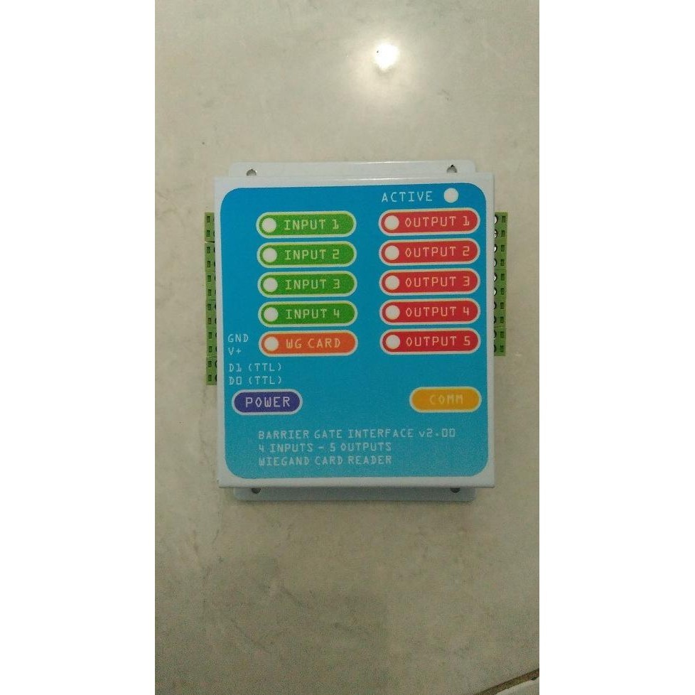 Interface kontrol barrier gate portal palang parkir USB