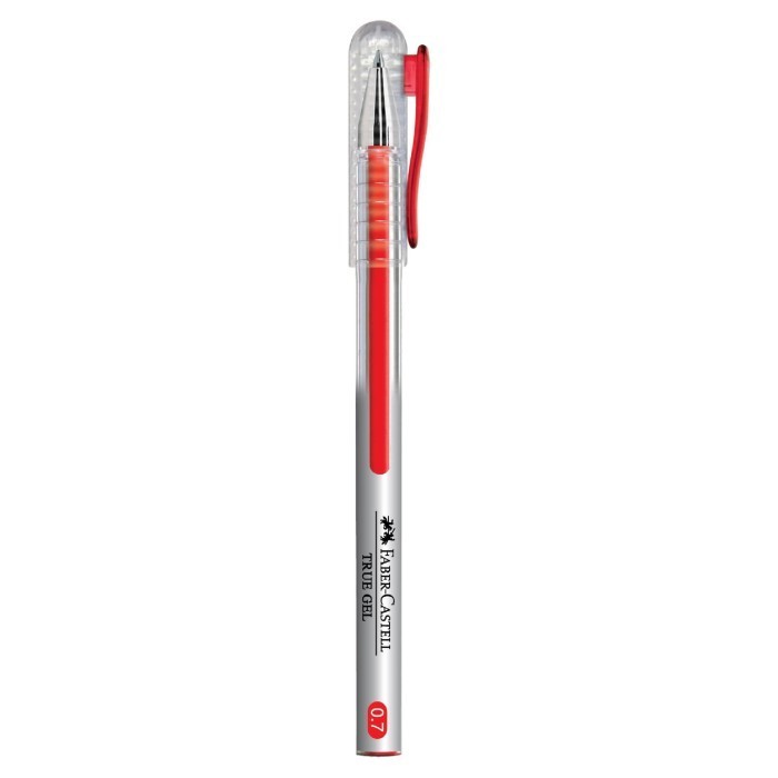 

NEW!! FABER-CASTELL TRUE GEL PEN -- RED INK 0.7 MM (FS)