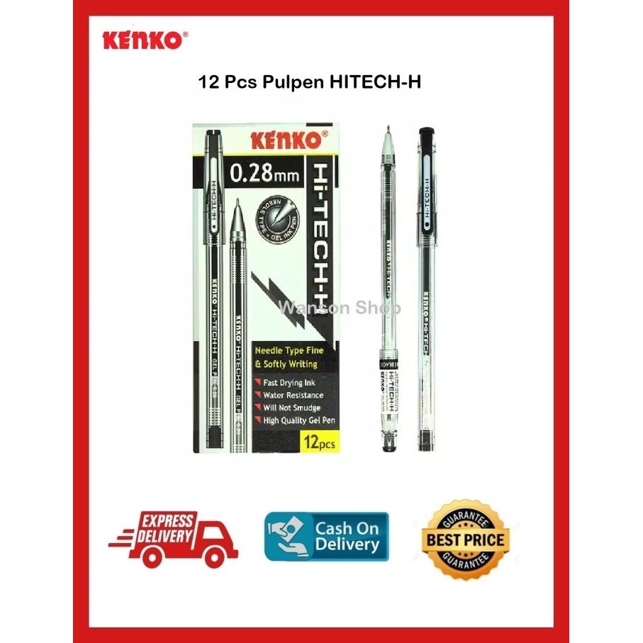 

NEW!! PULPEN KENKO HI TECH H 0.28MM / PEN GEL KENKO LUSINAN