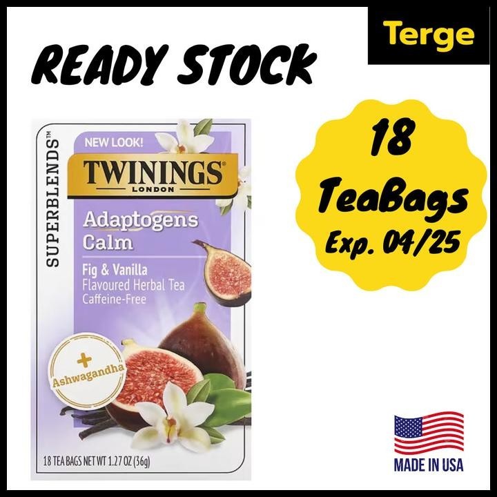

Teh Twinings Detox Boost Calm Adaptogens 18 Tea Bags