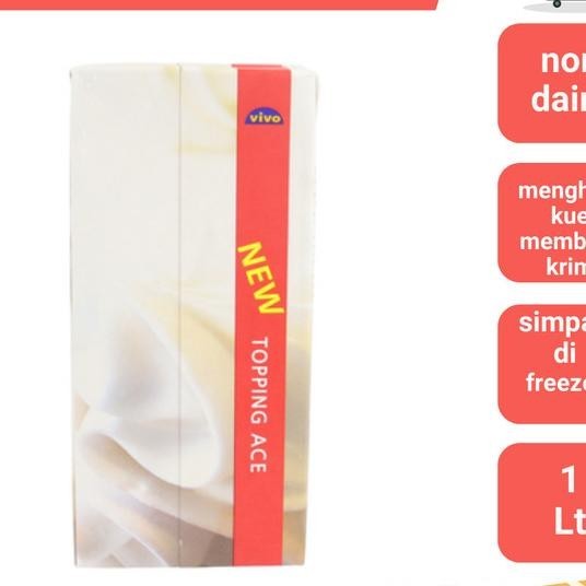 

Topping Ace 1Lt Whipping Cream (Khusus Gosend & Grab)