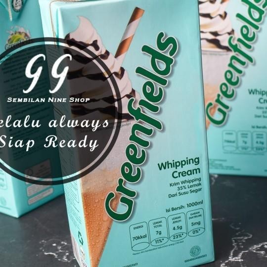 

Dairy Whipping Cream Greenfields 1 Liter Krim Kocok Topping Greenfield