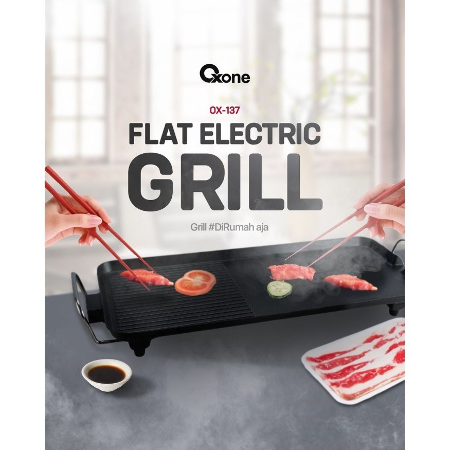 Oxone Premium Multi Function Flat Electric Grill Ox-137 Bbq Pan Ox137