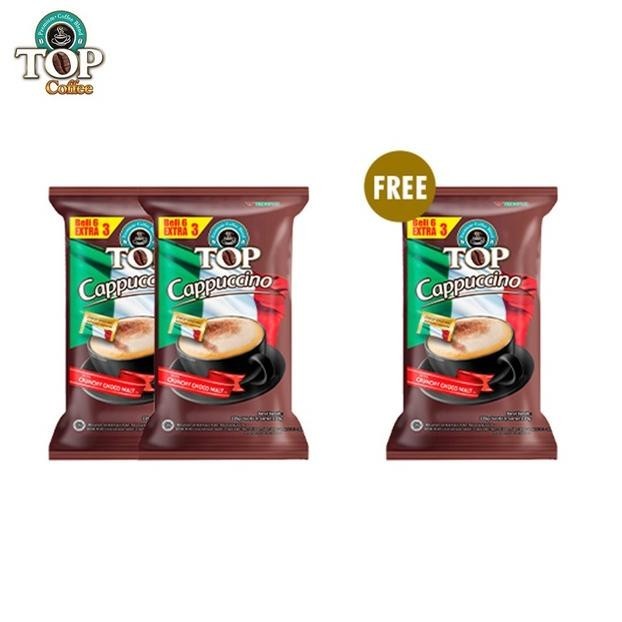 

gh-6 Top Coffee Kopi Instan Cappucino Pack 25 gr isi 6 + 3 pcs x3 Termurah