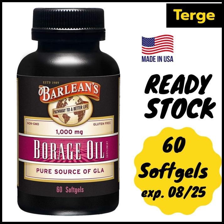 

Barlean'S Barlean Borage Oil Pure Source Of Gla Omega 6 60 Softgels