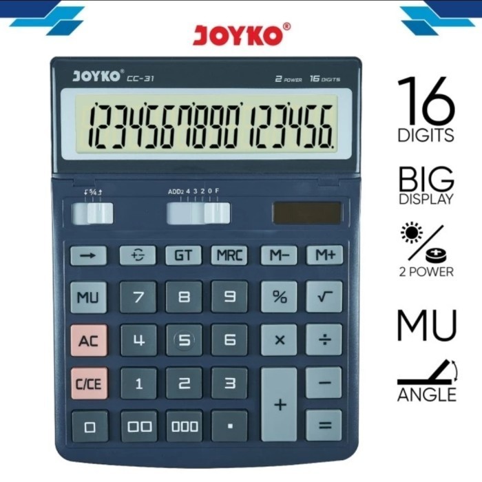 

JOYKO CC31 CHECK ULANG 16 DIGIT CALCULATOR - BIG LCD KALKULATOR CC 31