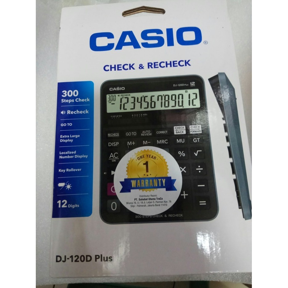 

KALKULATOR CALCULATOR CASIO DJ120D PLUS ORI ORIGINAL GARANSI RESMI