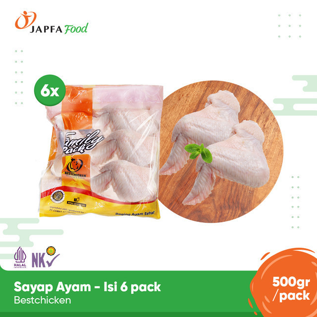 

Bestchicken Bundling Hemat Sayap Ayam / Chicken Wings 500 gr - Isi 6 pack