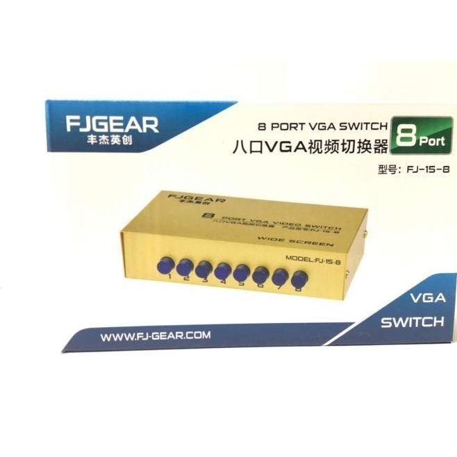 Vga Switch Fj-Gear 8 Port 1440P Fj-15-8-Switcher 8 Pc 1 Monitor Fjgear Arthagading