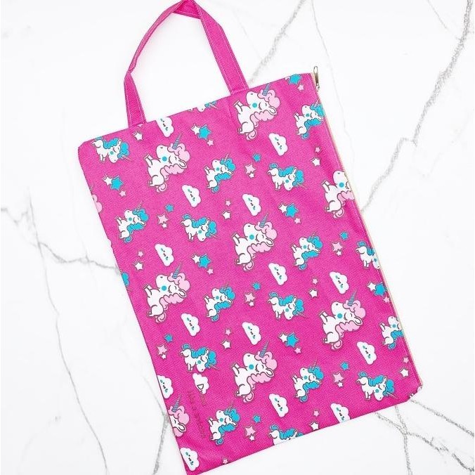 

Map unicorn patern pink with handle