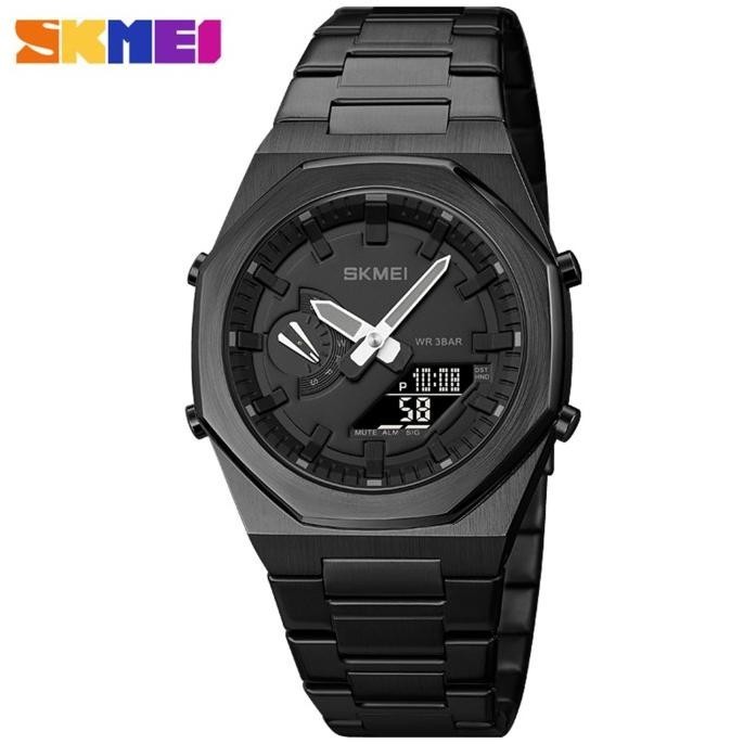 Jam Tangan Digital Pria Skmei 1816 Fashion Stainless Steel Tahan Air