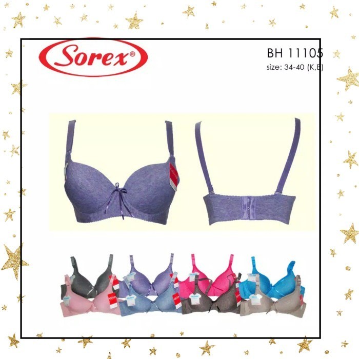 BARU BRA BH SOREX KAWAT CUP B/C ART. 11105 TOP BRAND ORIGINAL SIZE 34~40