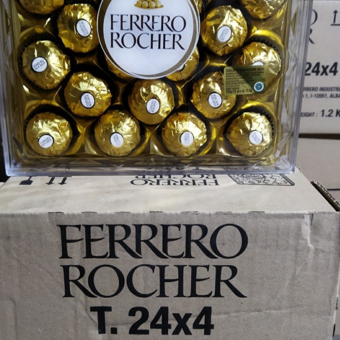 

Ready ferrero rocher 24 1 karton isi 4 kotak
