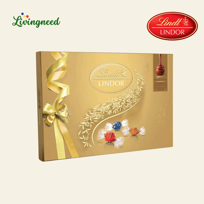 

Ready Lindt Lindor Assorted Gift Box Cokelat Import 168gram