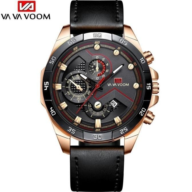 Jam Tangan Pria Vava Voom 2162 Vavavoom Tahan Air Kulit Leather