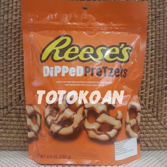 

Ready REESE'S REESES DIPPED PRETZELS PRETZEL SALUT COKELAT 240 GR