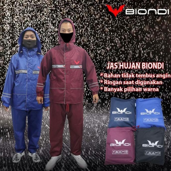 Jas Hujan Model Axio Bolak Balik Original - Biondi