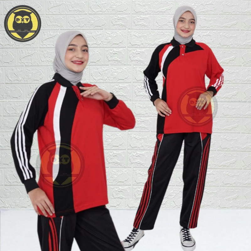 Stln Olahraga Wanita Dewasa Satu Stel Baju Senam One Set Baju Celana Wanita Stlan Perempuan Jogging 